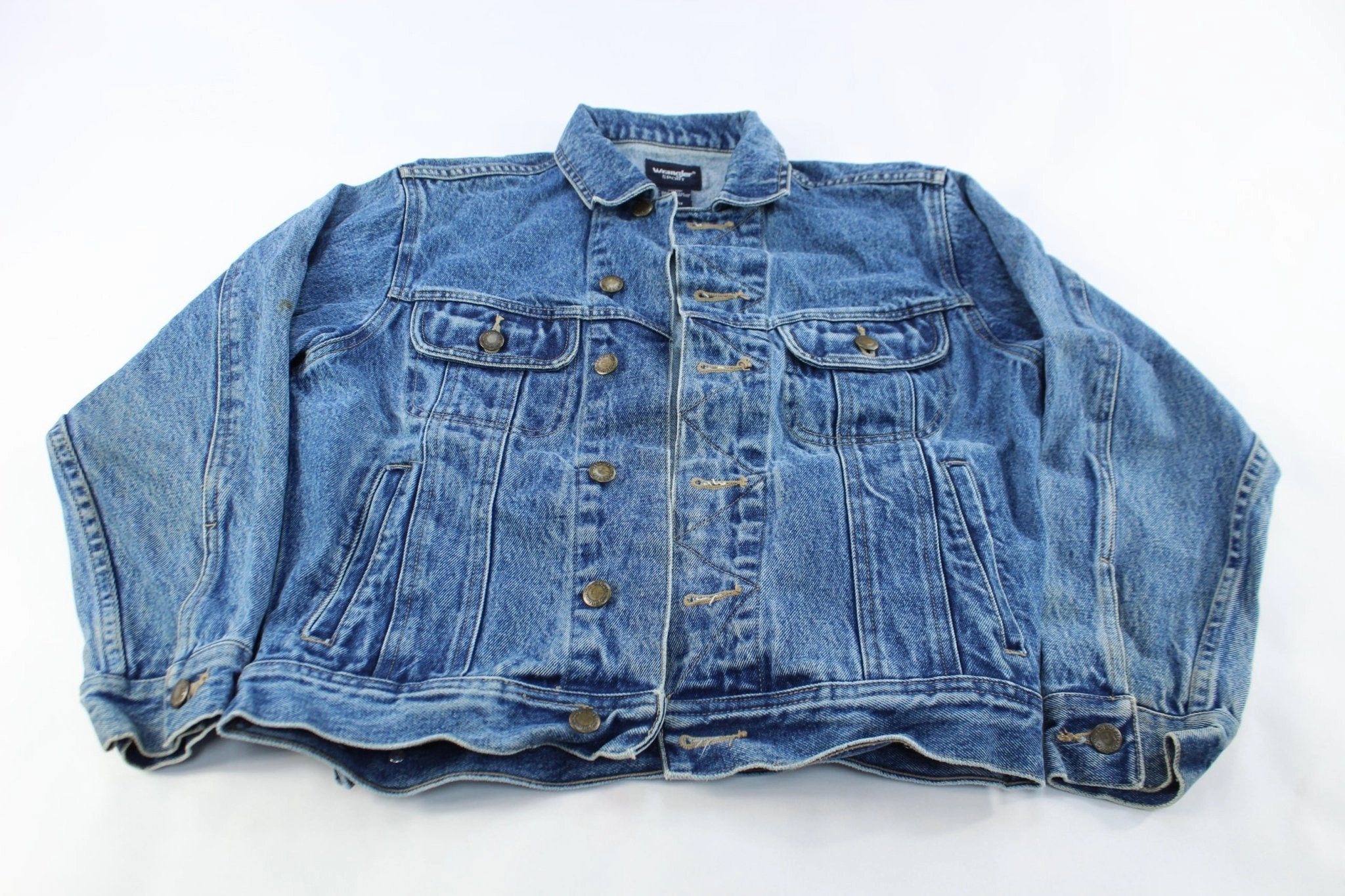 Double Layered Insulation Youth Wrangler Sport Medium Wash Denim Jacket