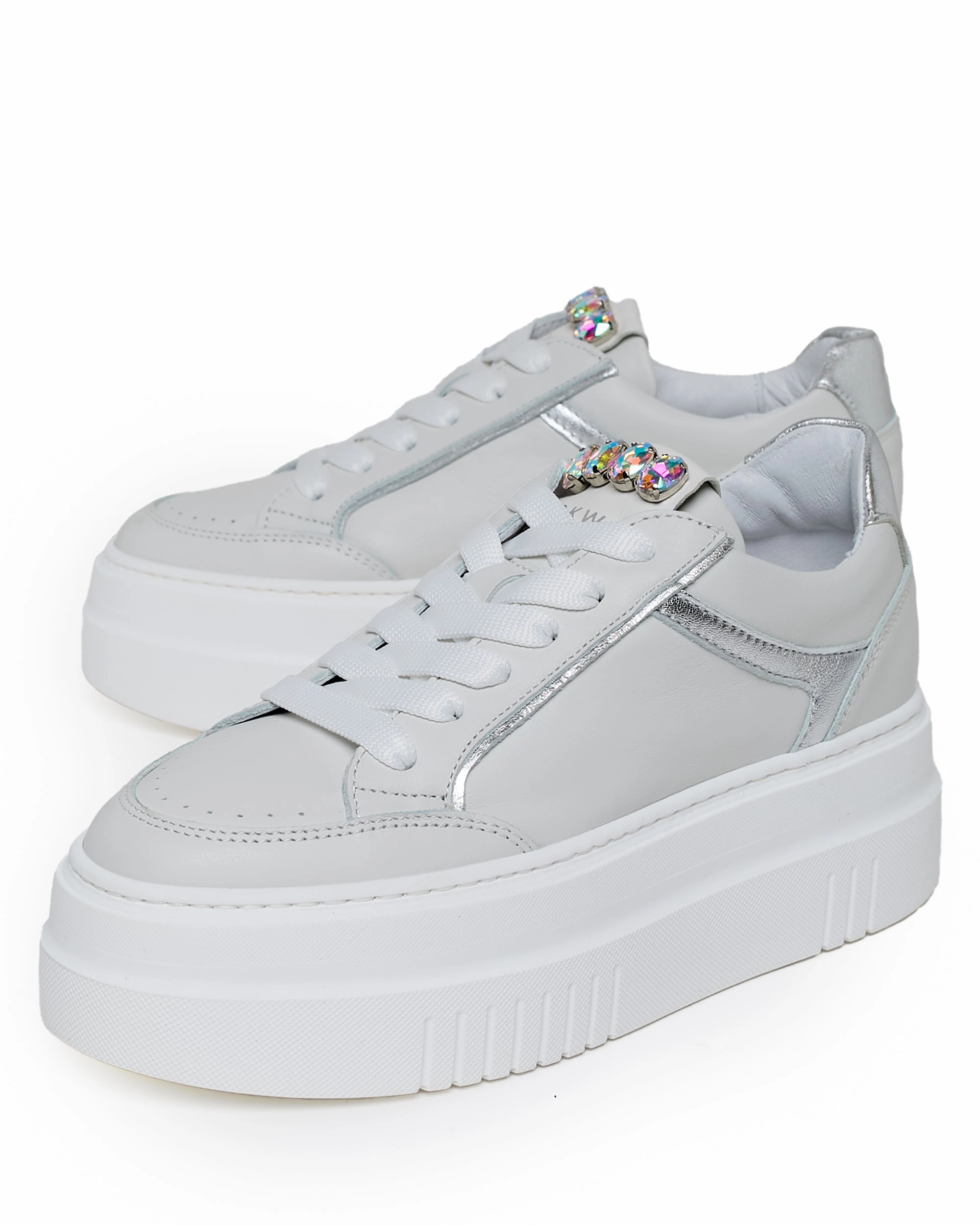 Naia Leather White Recycled Polyester