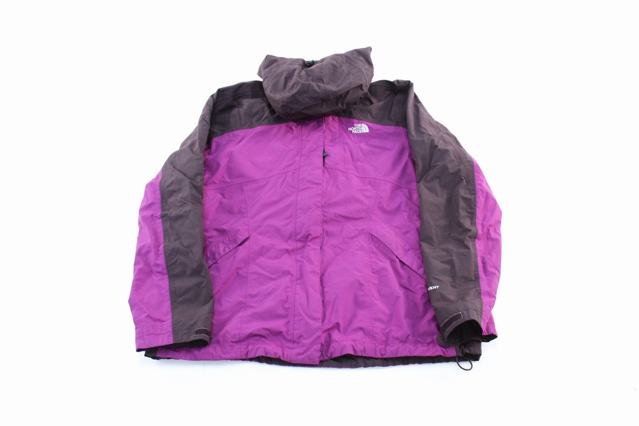 Women's The North Face Embroidered Logo Purple Zip Up Jacket Rainy Season