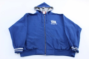 New York Giants Football Embroidered Full Zip Hoodie Active Movement