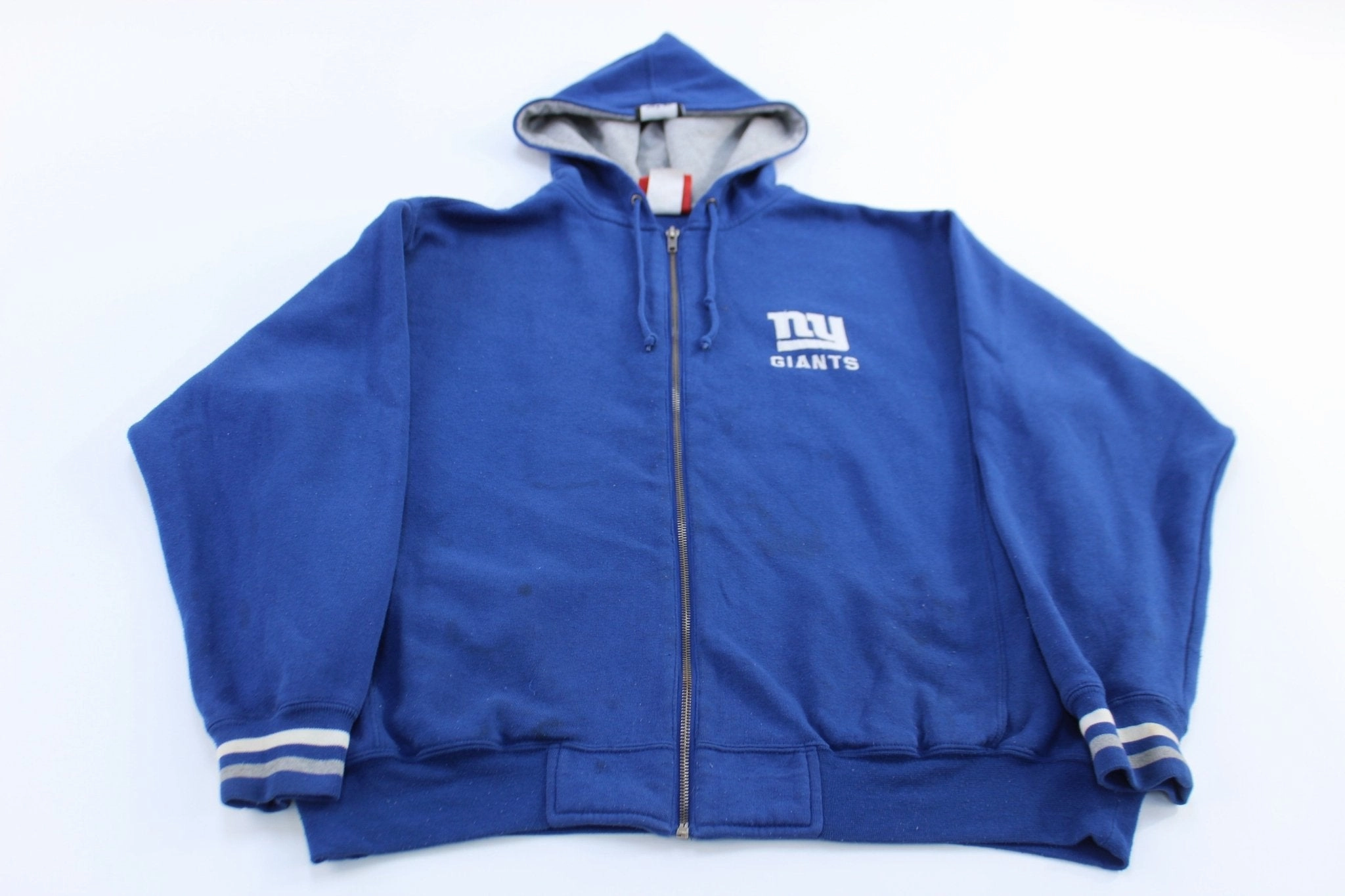 New York Giants Football Embroidered Full Zip Hoodie Active Movement